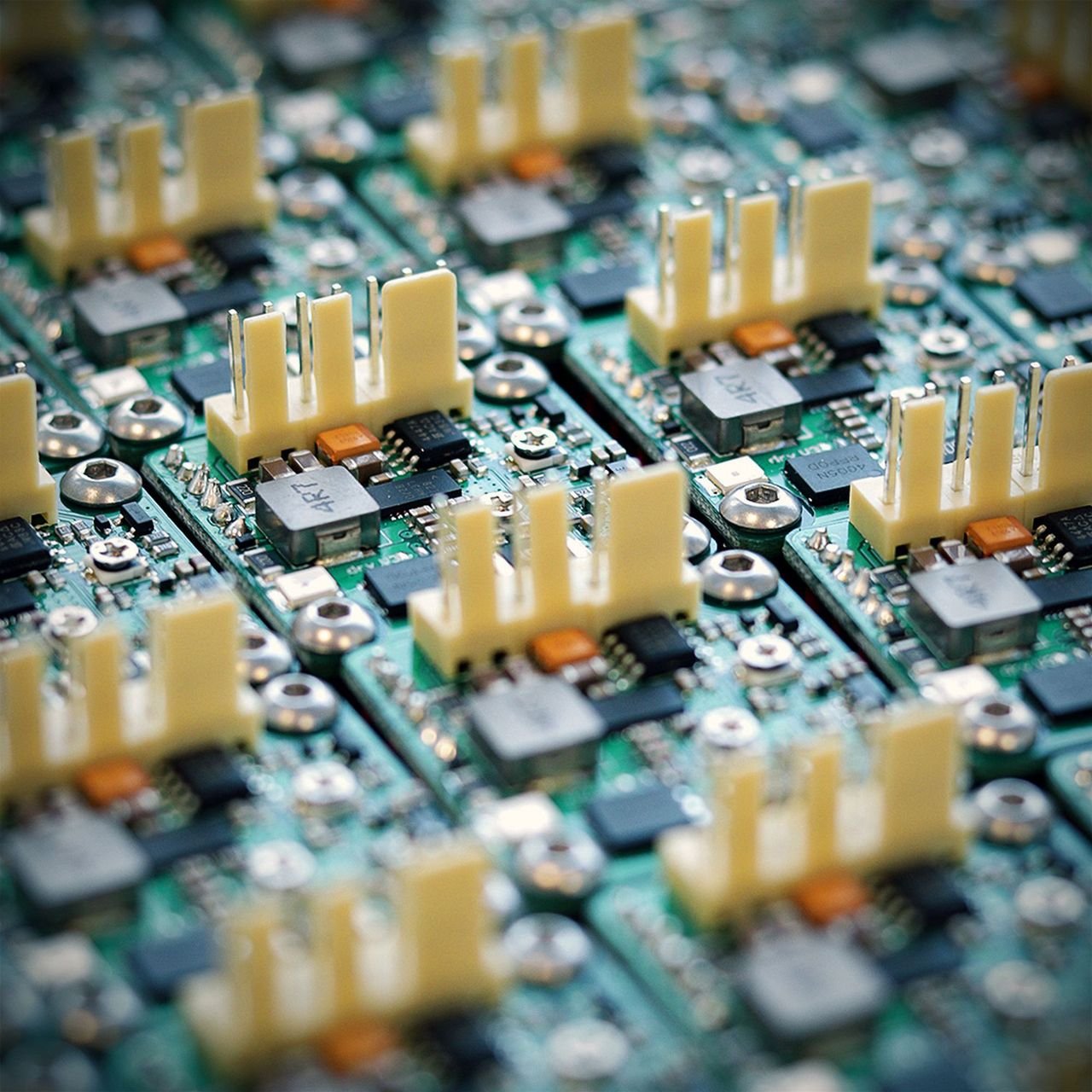 Stack of assembled circuit boards